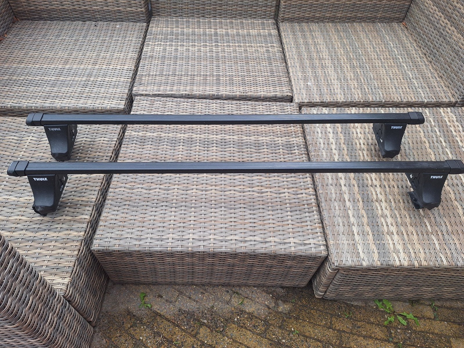 Complete Thule WingBar dakdrager set (incl. Rapid System), Auto diversen, Ophalen, Gebruikt