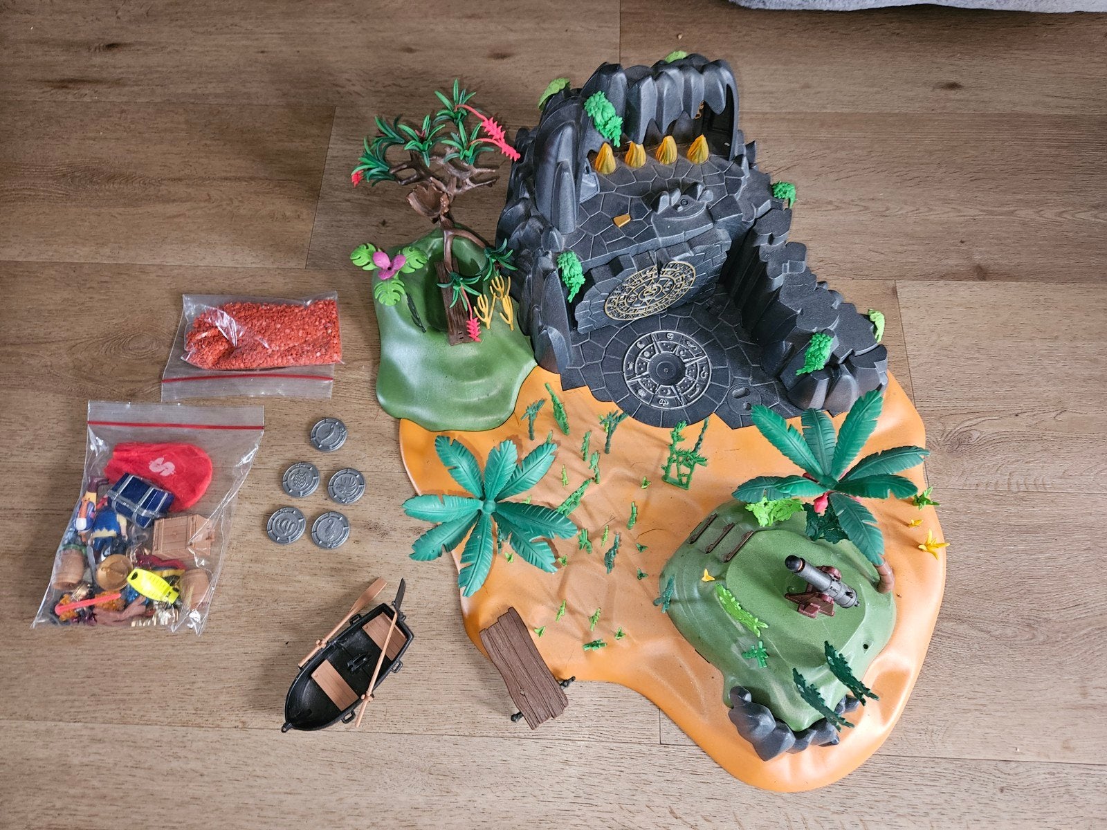 Playmobil Piraten Eiland met Schat en Kanon (Set 5134), Pirates, Gebruikt, Gebouw, Complete set