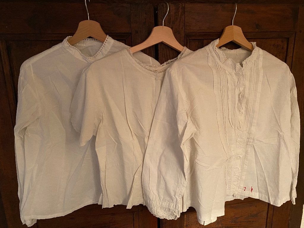 Antiek, brocante hemdjes/blouses van kant mt 36/38, Ophalen of Verzenden