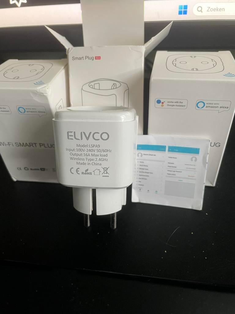ELIVCO Smart Plug 16A - Wi-Fi Stopcontact met App, Nieuw, Kunststof, Ophalen of Verzenden, Modern