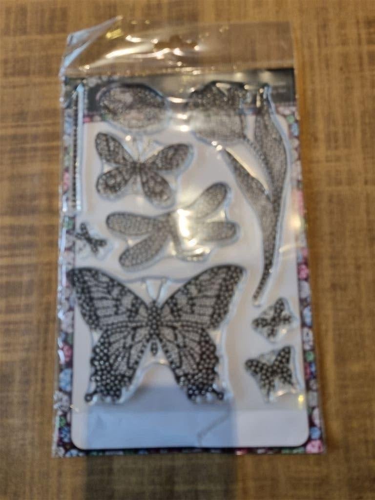 Craft Buddy CCST20 Butterfly Blooms A5 Crystal Art Stamp set, Ophalen of Verzenden, Nieuw, Dieren, Pons of Mal