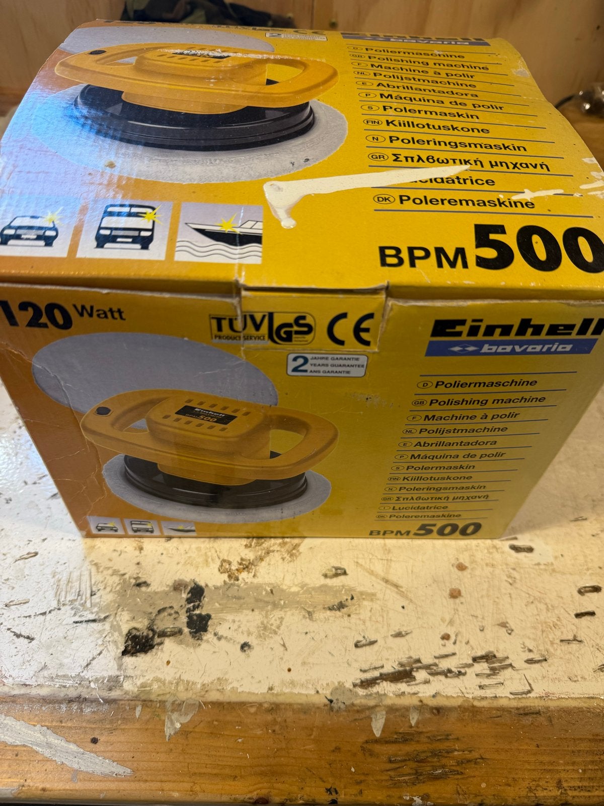 Einhell Bavaria BPM 500 Polijstmachine - 120 Watt, Ophalen of Verzenden, Zo goed als nieuw, Minder dan 600 watt, Overige typen