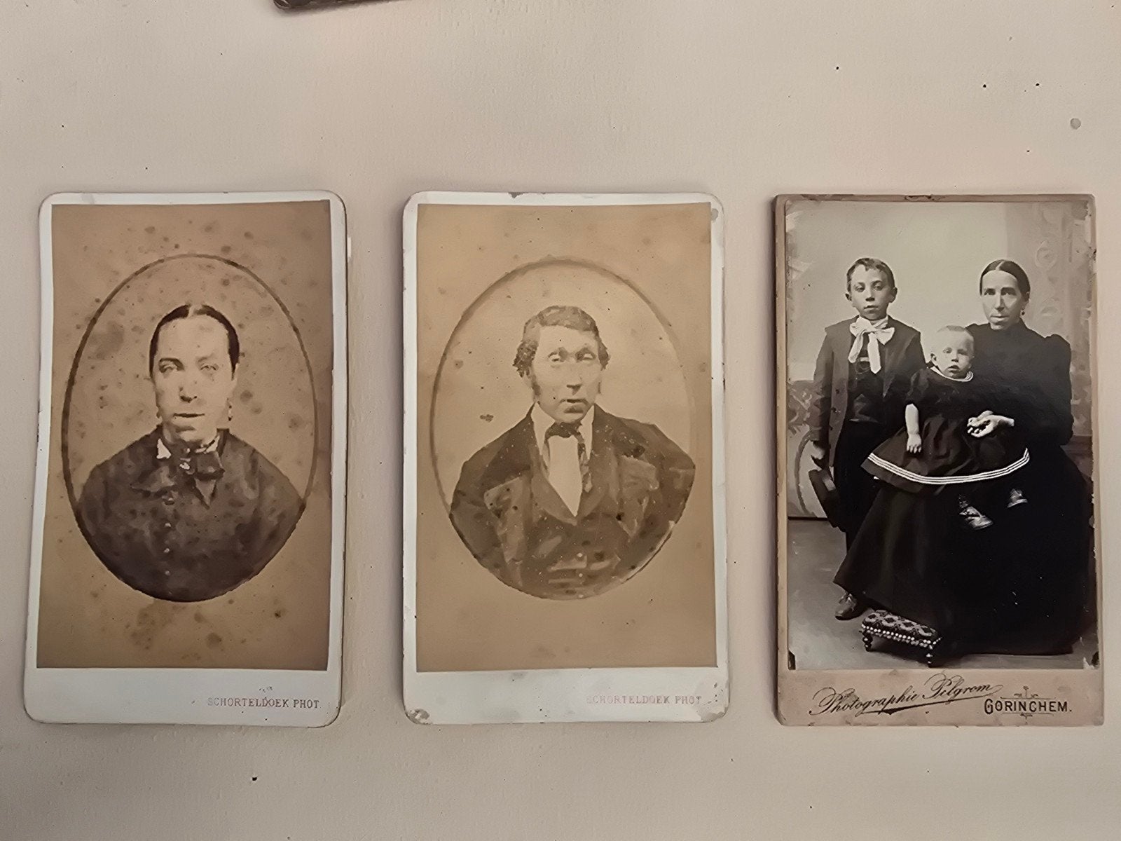 Oude foto's en prenten van personen (3 stuks), Gebruikt, Verzenden, Foto, Voor 1940