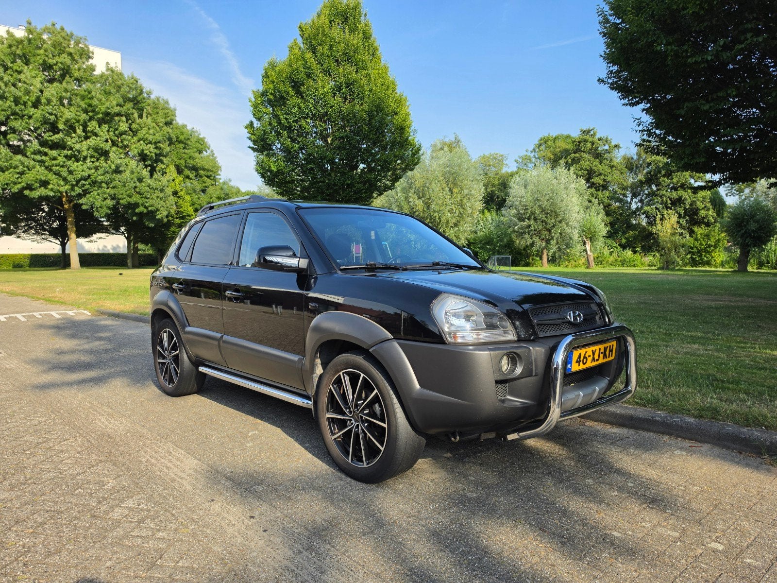 Hyundai Tucson 2.0 | Zwart, Airco, Trekhaak | APK tot 4-2027, Auto's, Stof, Zwart, 4 cilinders, Zwart
