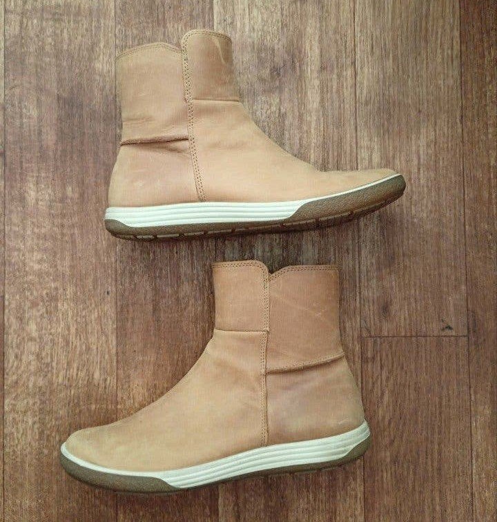 ECCO leren schoenen, maat 39 ,1x aangehad, Kleding | Dames, Ophalen of Verzenden, Zo goed als nieuw, Zwart, Sneakers of Gympen