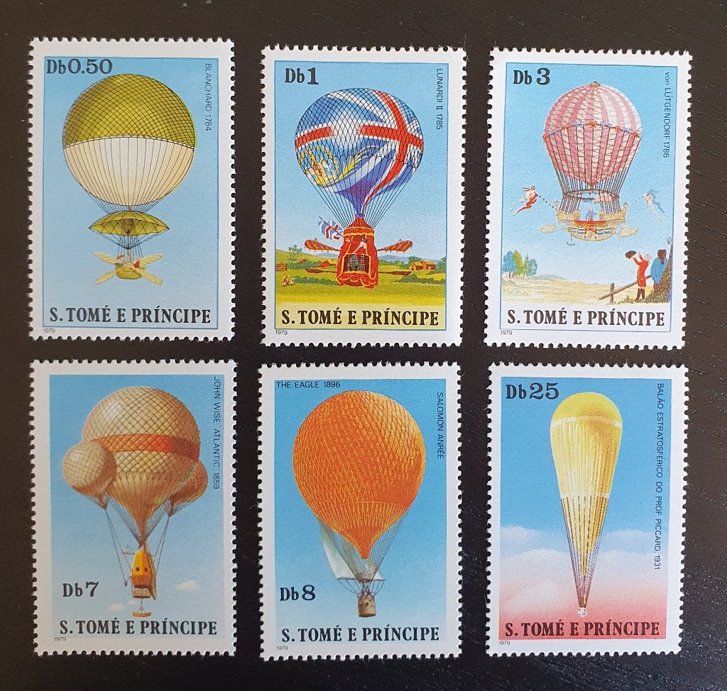 Sao Tome e Principe 1979 Luchtballonnen Michel 619-624 pf, Verzenden, Postfris, Vliegtuigen