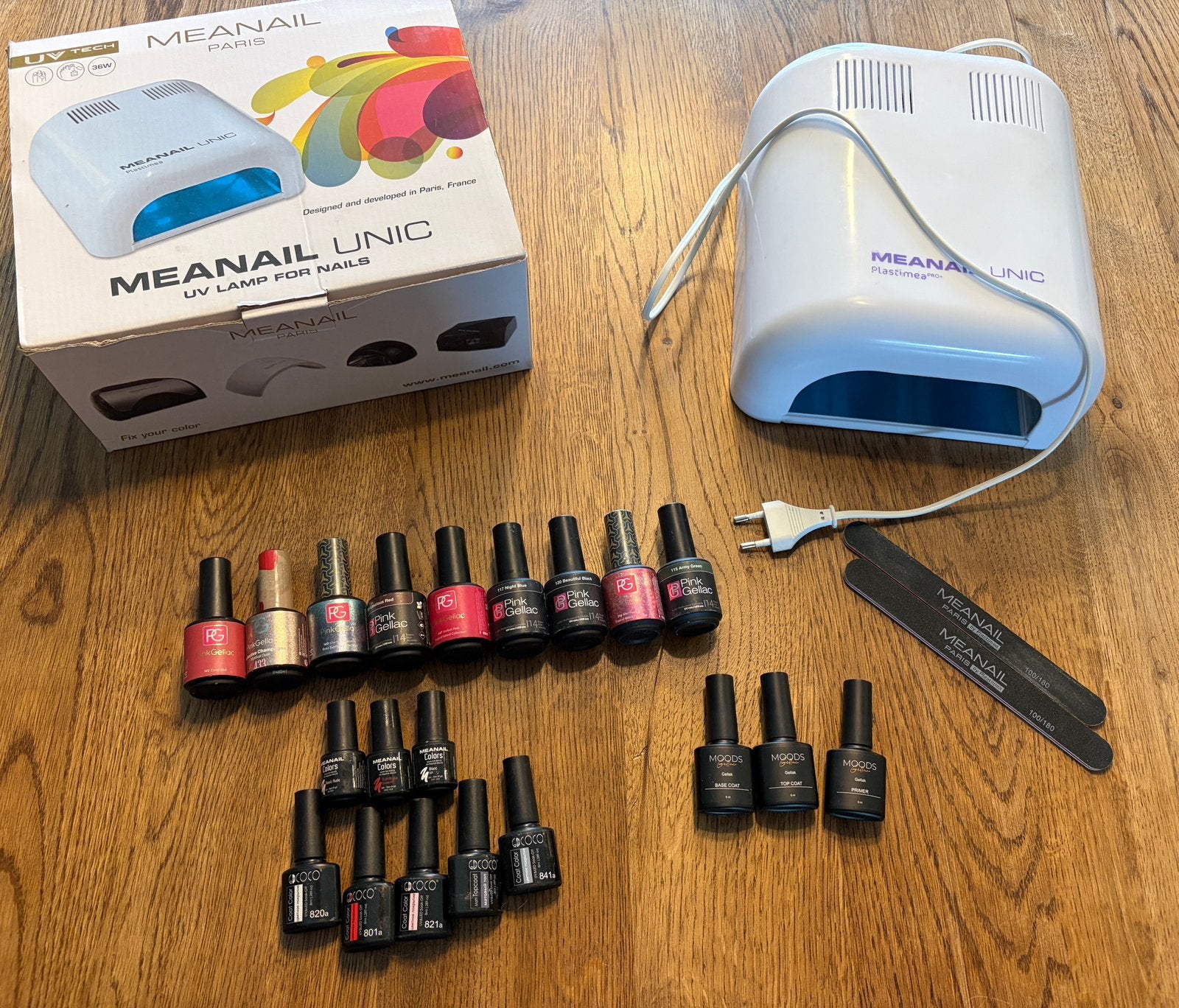 Gellak set inclusief UV lamp, Ophalen of Verzenden, Zo goed als nieuw, Overige kleuren, Handen en Nagels