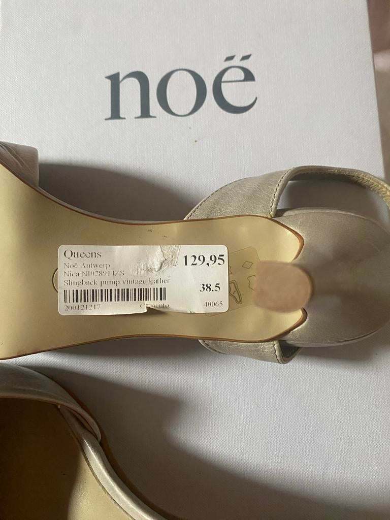 Noë Antwerpen slingback pumps/maat 38, Ophalen of Verzenden, Gedragen, Beige, Pumps