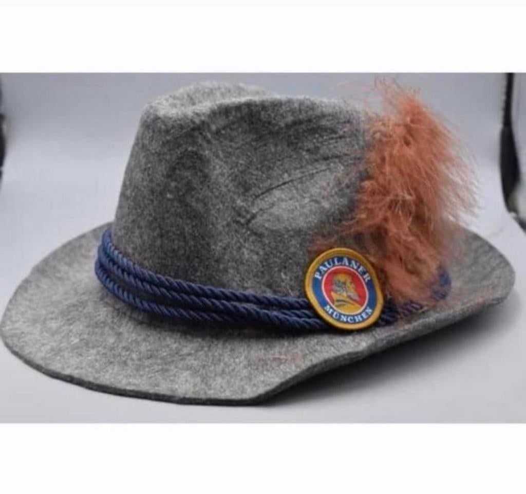 Paulaner Munchen Beer Fest Hat duits bier-feest Hoed vintage, Hoed, Ophalen of Verzenden, Zo goed als nieuw, H