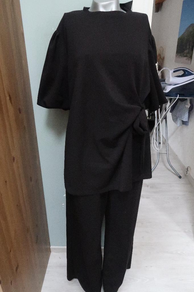 Nw pak broek en trui zwart heerlijke stof past tm mt 46, Overige typen, Mr. Shine, Zwart, Nieuw