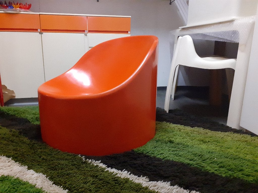oranje space age design glasfiber jaren 70 retro, Ophalen, Gebruikt, ?, 75 tot 100 cm