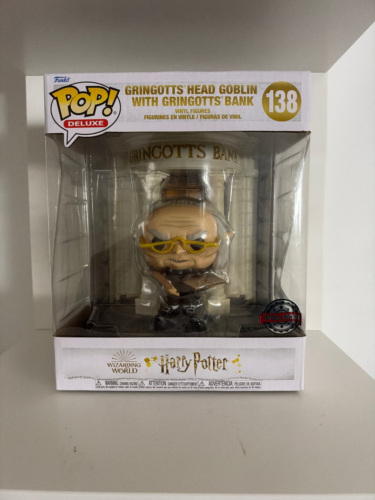 Funko Pop! Gringotts Hoofdgoblin met Gringotts Bank Deluxe, Verzamelen, Ophalen of Verzenden, Nieuw