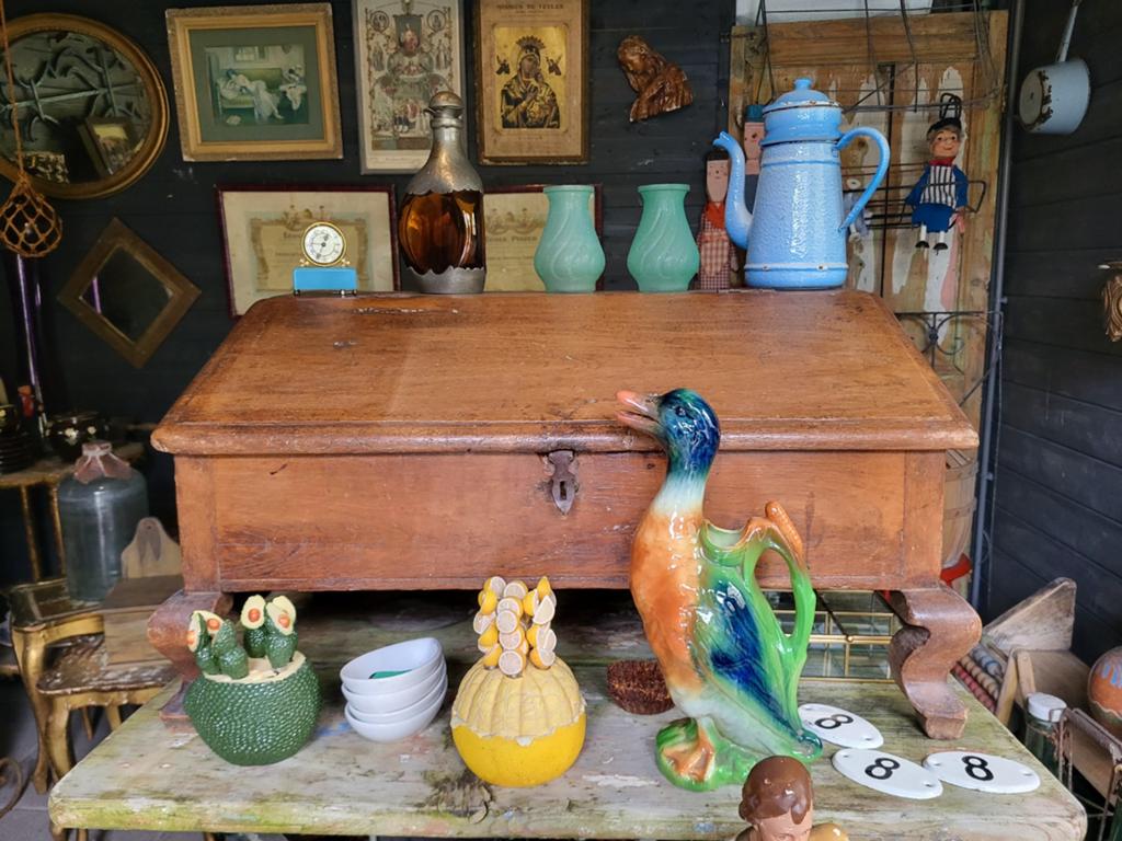 Oude Franse brocante lessenaar/ schrijftafel /allegonda, Ophalen of Verzenden