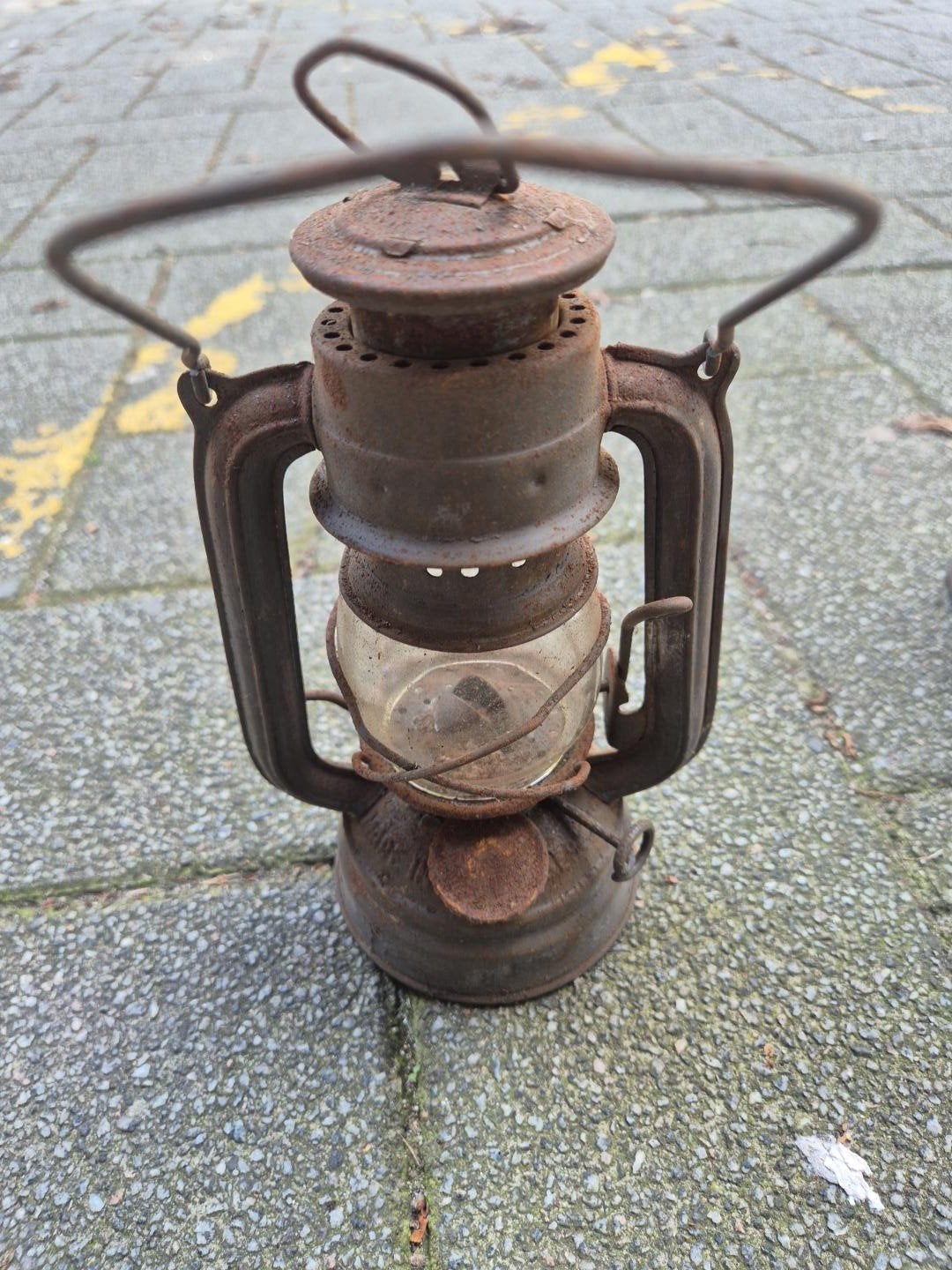 Vintage FROWO Nr. 50 stormlantaarn – oude Duitse petroleumla, Ophalen of Verzenden