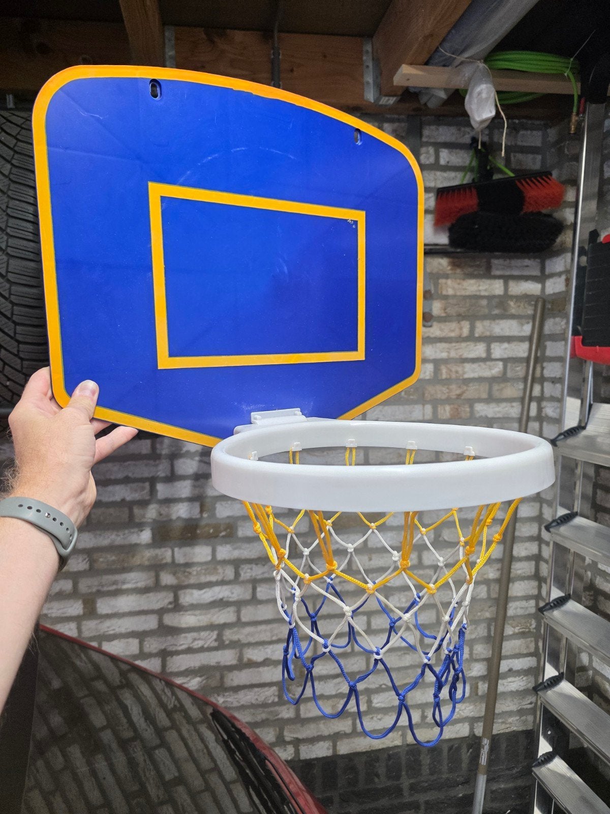 Basketbal basket met netje, Sport en Fitness, Basketbal, Ophalen, Nieuw, Ring, Bord of Paal