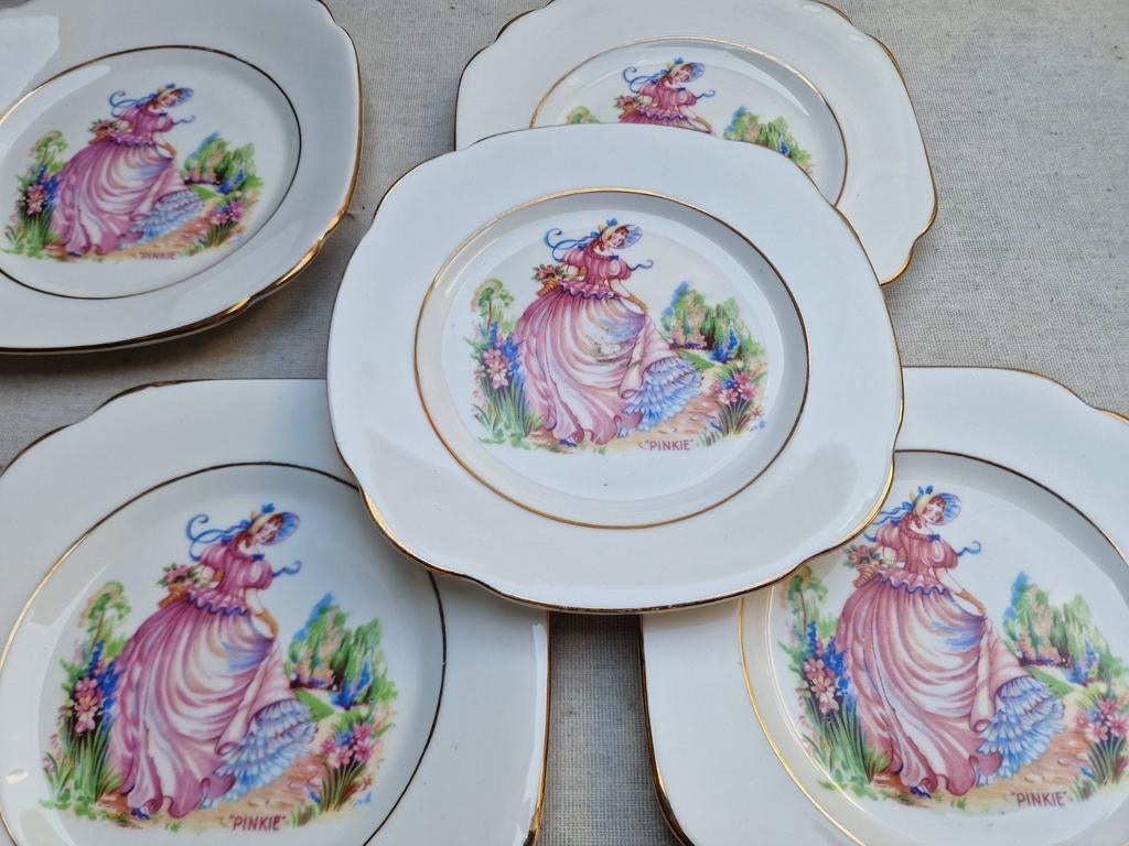 Engelse gebaksborden bordjes Imperial, Ophalen of Verzenden