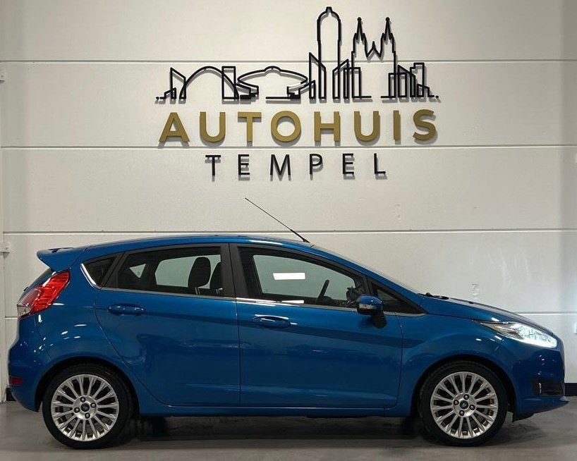 Ford Fiesta 1.0 EcoBoost Titanium Nap Airco Cruise Climate S, Zwart, Blauw, 23 km/l, Origineel Nederlands