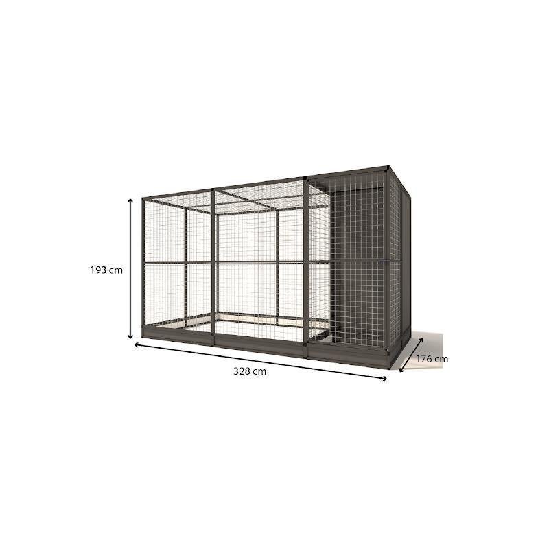 Aluminium Buitenvolière Evi | model 2, Kooi, 110 cm of meer, Nieuw, Ophalen of Verzenden
