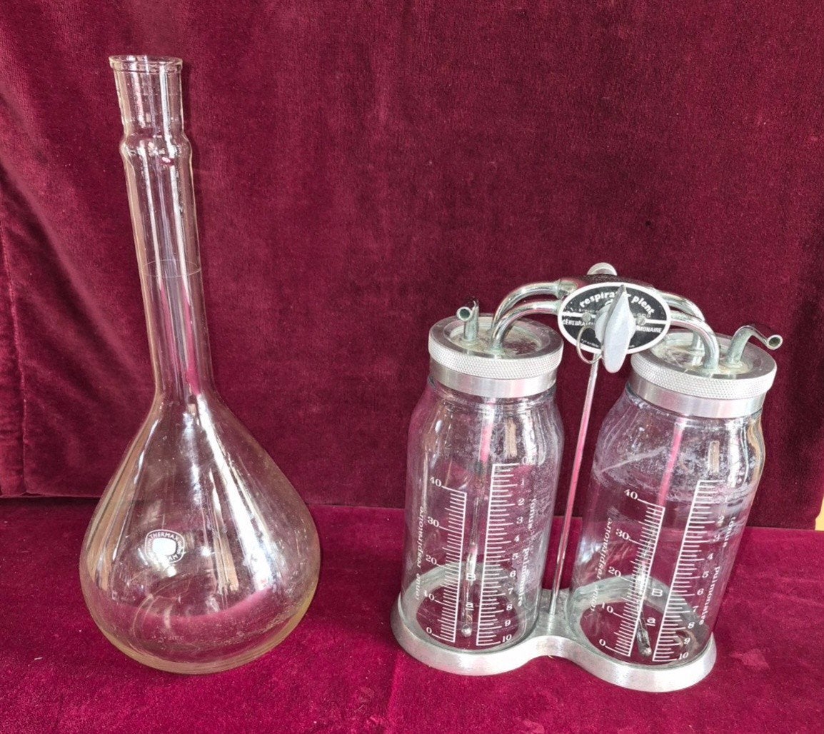 fles flessen oude laboratorium decoratie, Ophalen of Verzenden