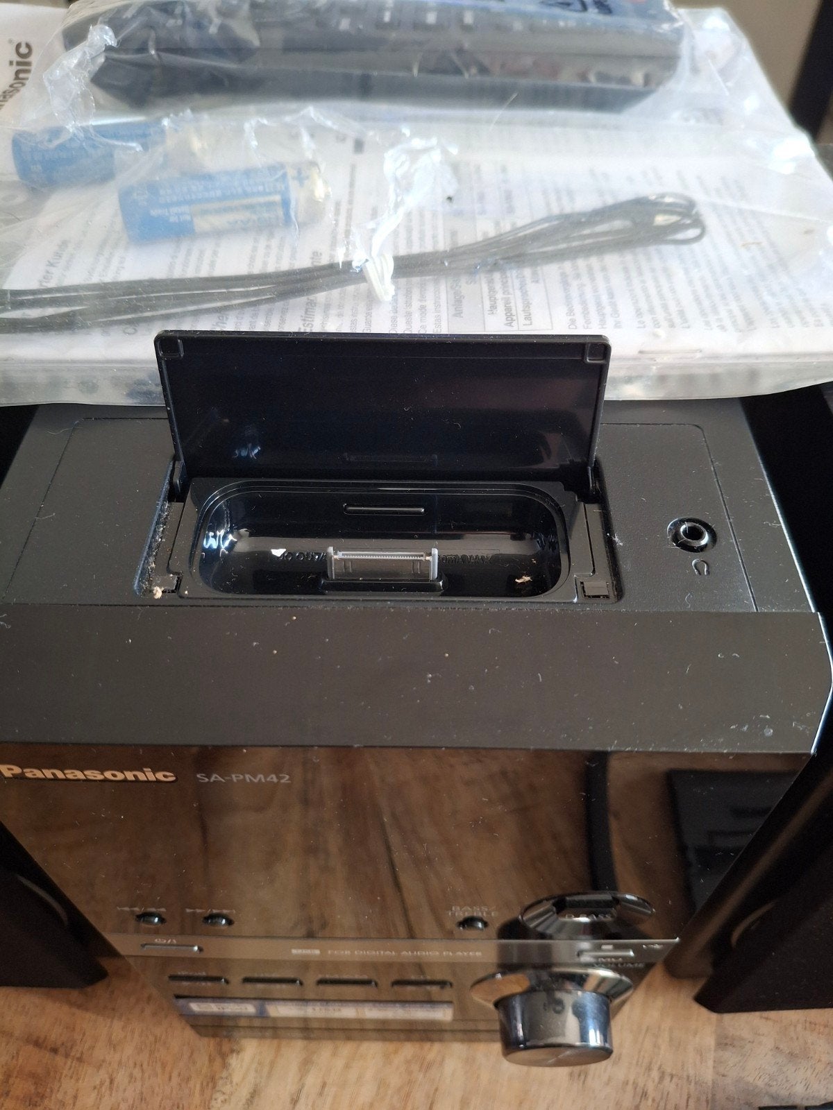 Panasonic SA-PM42 Microset met iPod Dock en CD-speler, Audio, Tv en Foto, Overige merken, Gebruikt, Microset, Cd-speler