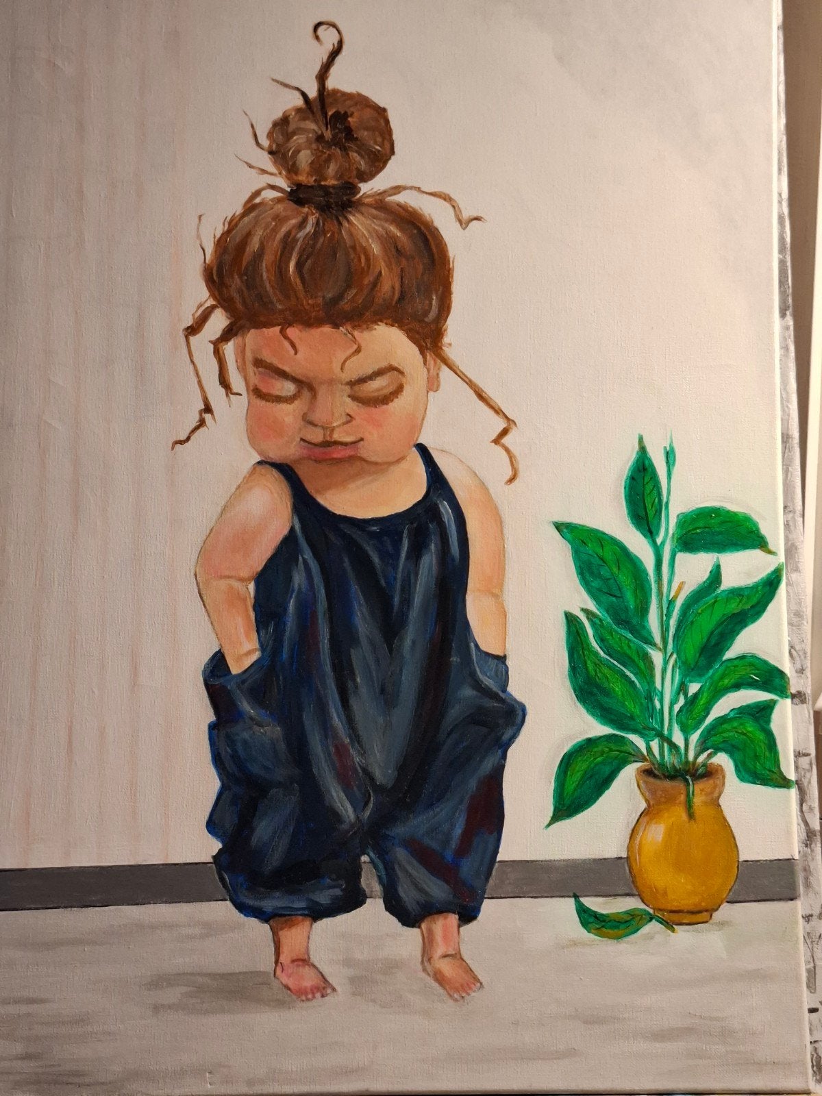 Schilderij 'Kind met een downsyndroom, Ophalen