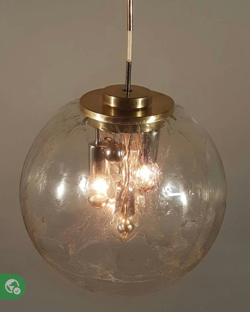 Grote Vintage Jaren 70 Doria Leuchten design Plafondlamp, Ophalen