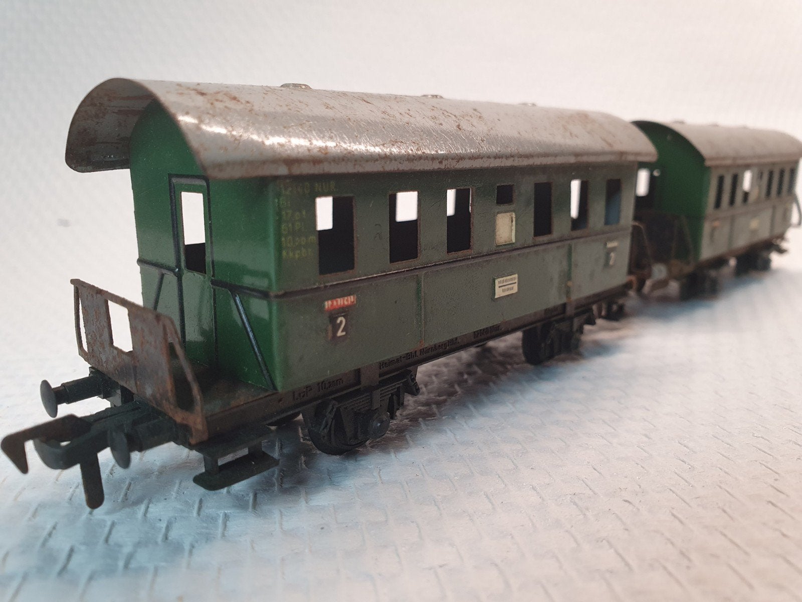 2 Fleischmann HO passagierswagons - Nostalgische beleving, Hobby en Vrije tijd, Modeltreinen | H0, Ophalen of Verzenden, Gebruikt