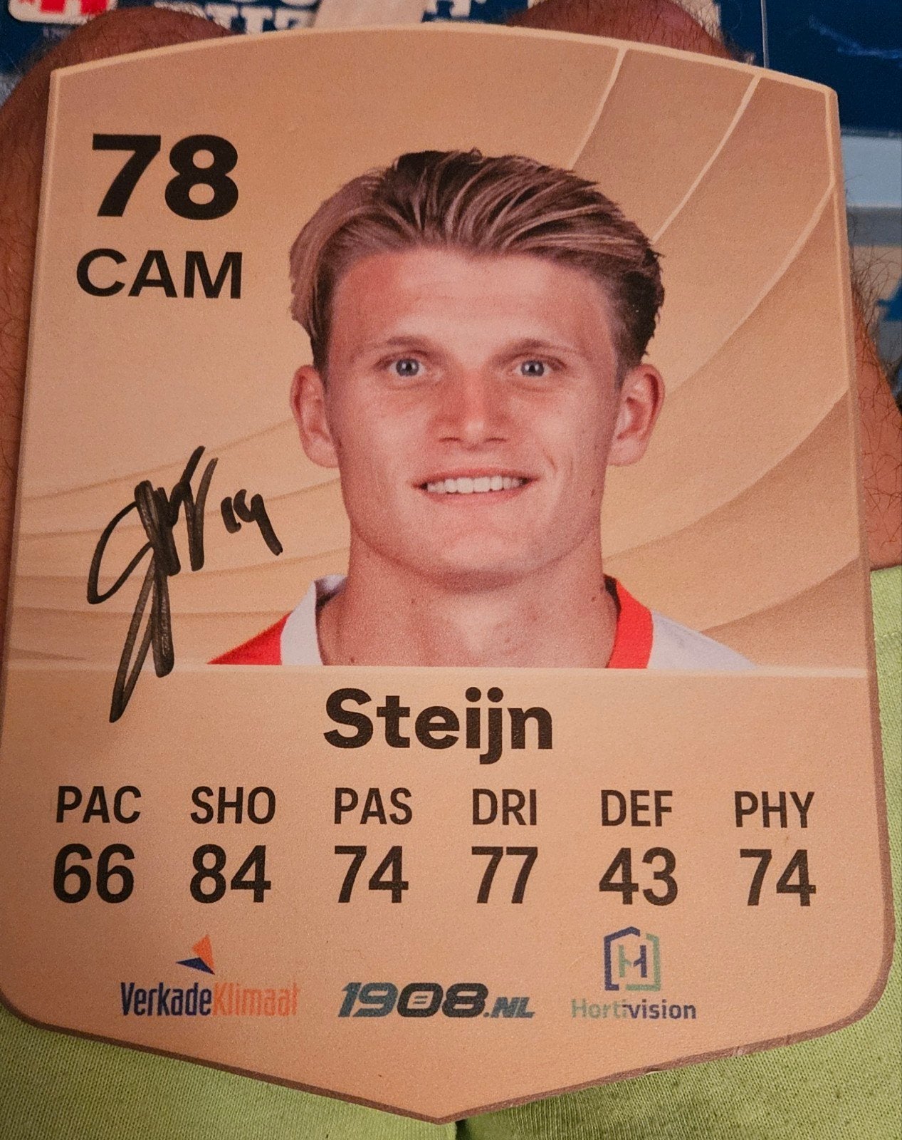 Sem Steijn Feyenoord Spelerskaart Gesigneerd, Verzamelen, Ophalen of Verzenden, Zo goed als nieuw, Feyenoord, Spelerskaart