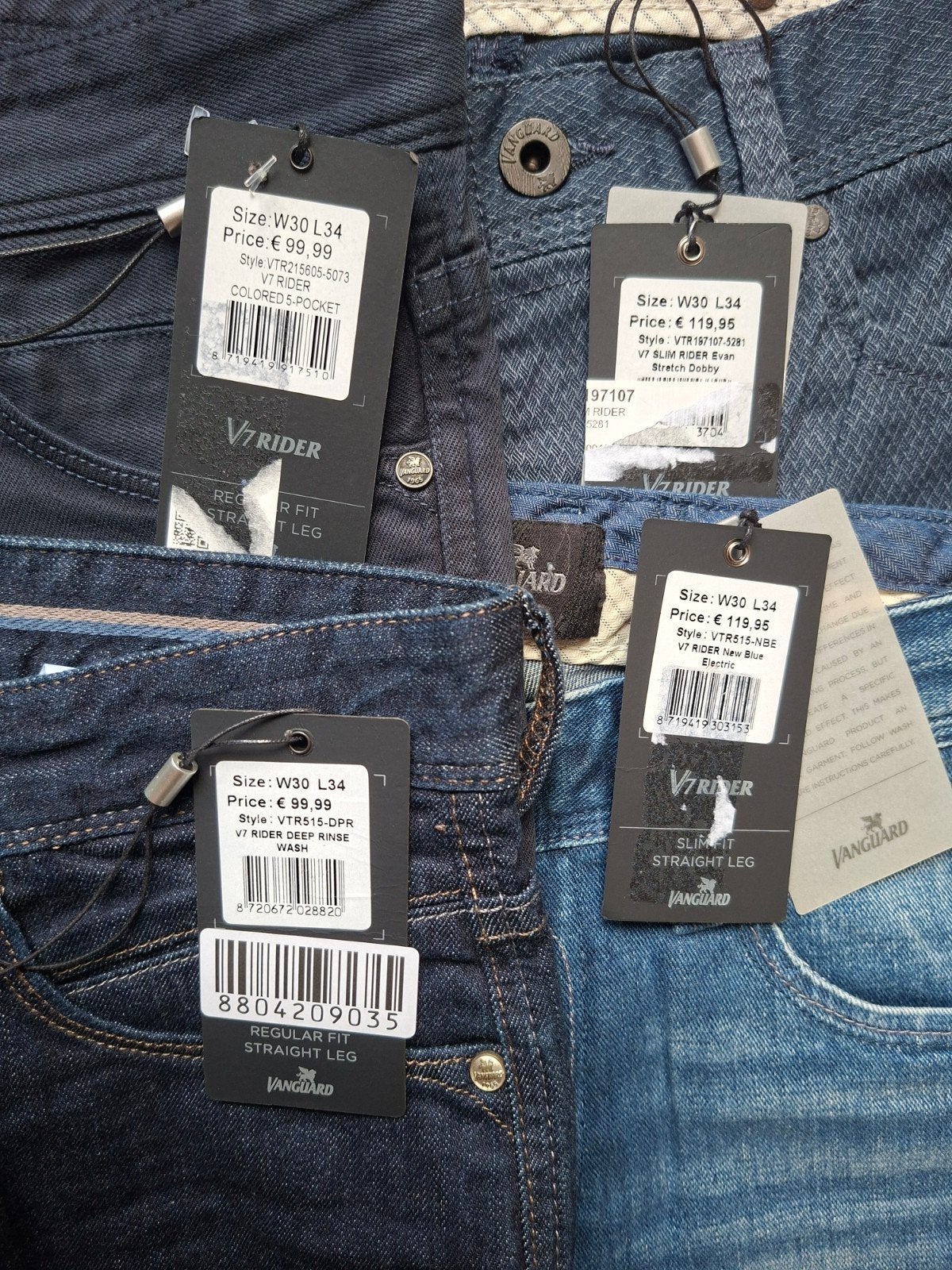 Pakket 4x VANGUARD V7 jeans W30 L34 NIEUW, Blauw, Nieuw, W32 (confectie 46) of kleiner, Ophalen of Verzenden