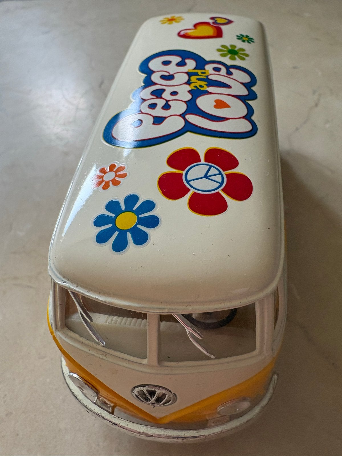 Vintage Hippie Busje 'Peace and Love' Modelauto, Ophalen, Gebruikt