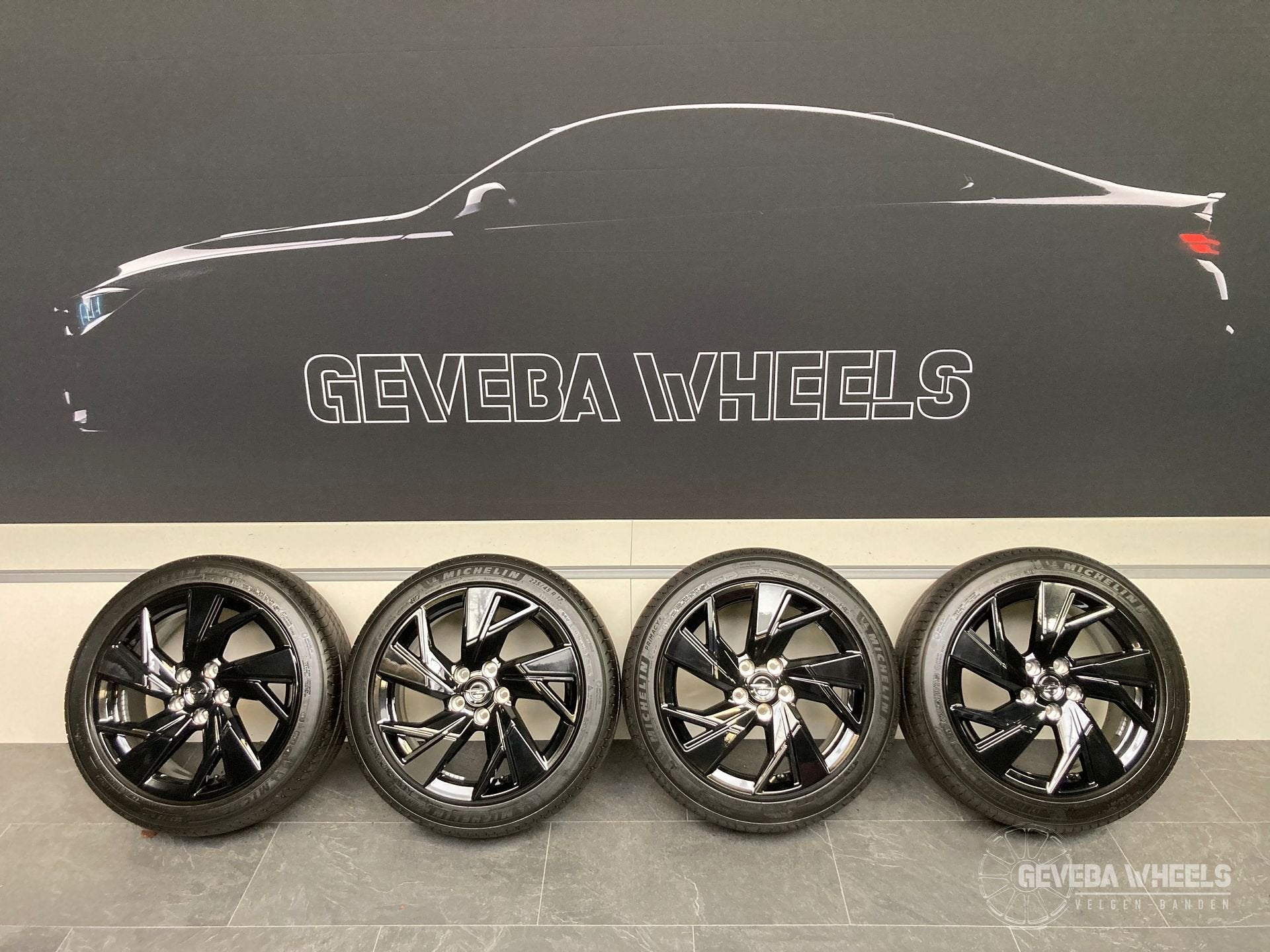 17” originele Opel Astra L velgen + banden DEMO 5x108 984328, Gebruikt, -, -, Banden en Velgen