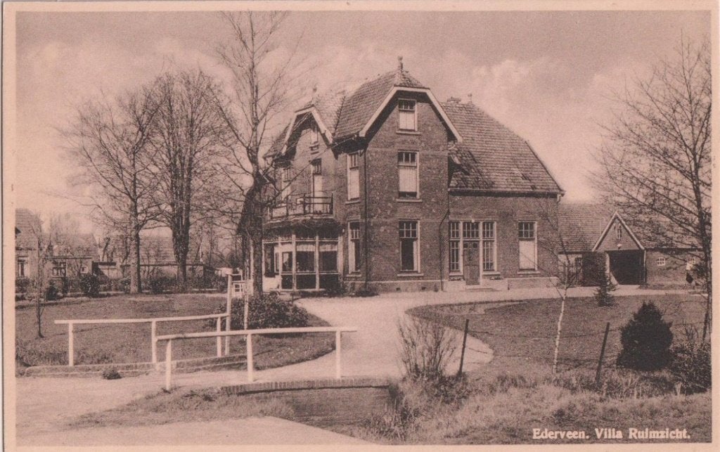 Ederveen; Villa Ruimzicht -  niet gelopen., Verzenden, 1920 tot 1940, Ongelopen, Gelderland