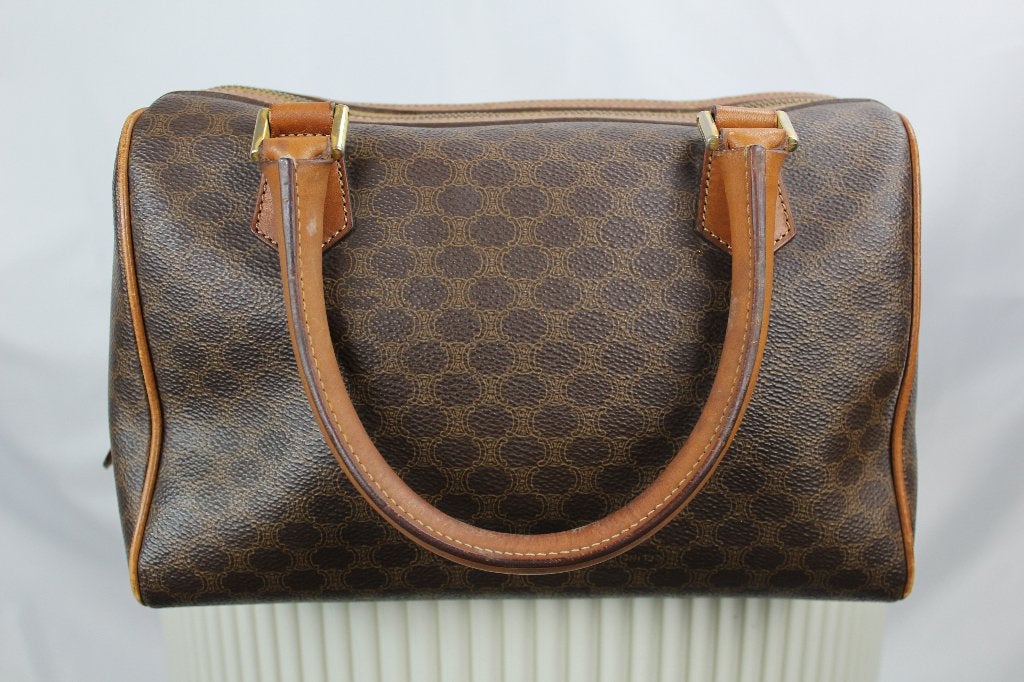 Celine Mini Boston Bag - 1313, Gebruikt, Bruin, Celine, Celine