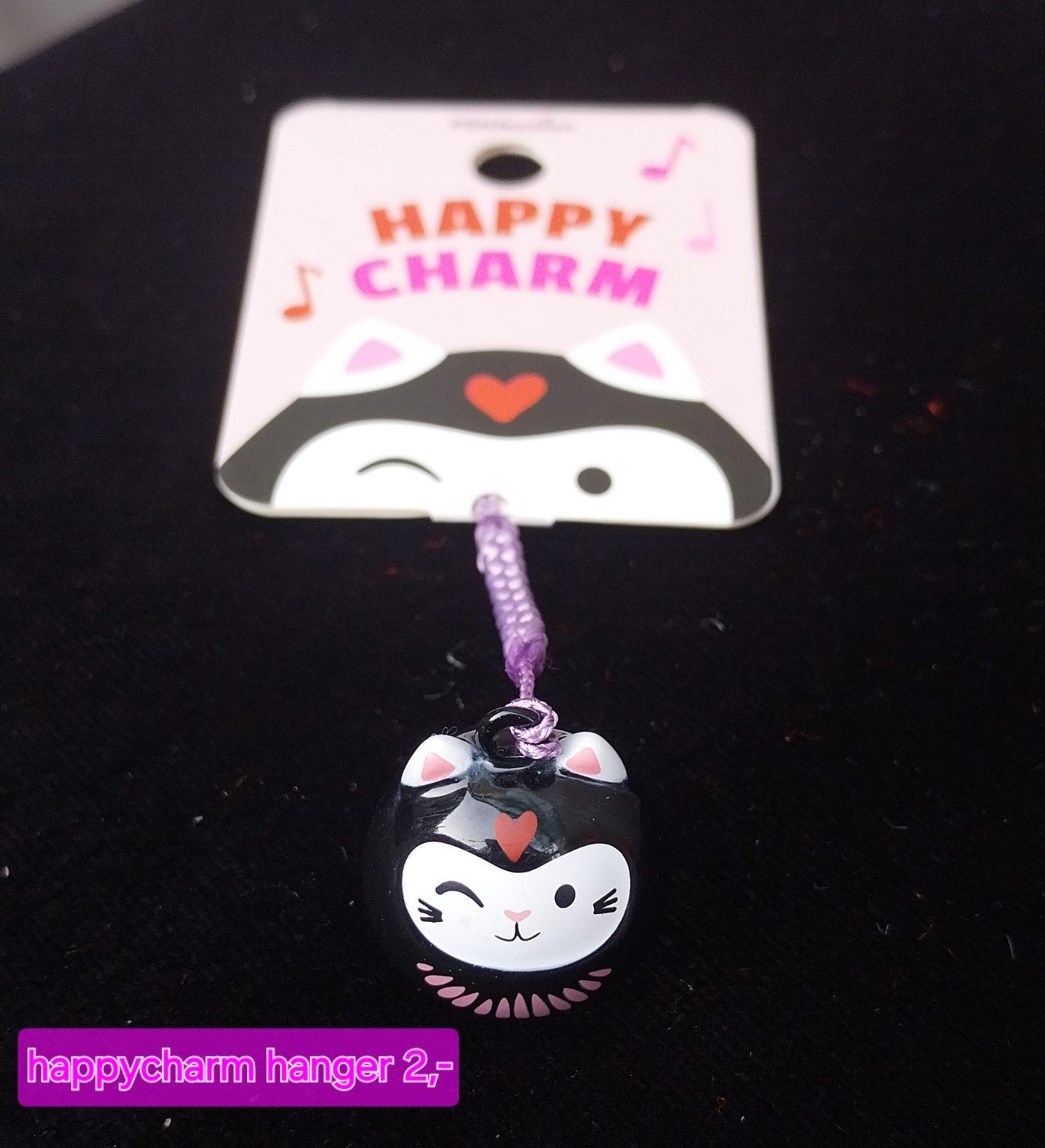 Happy Charm hanger - Zwart katje, Overige merken, Overige materialen, Nieuw, Ophalen of Verzenden