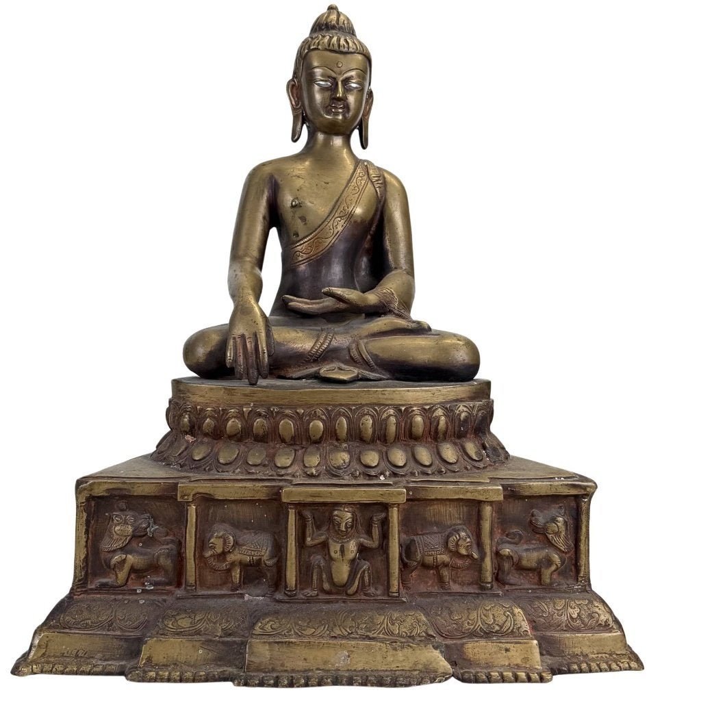 Boeddhabeeld – Himalaya – brons – 49,5 cm, Tibet, Ophalen of Verzenden, Beeld, Brons
