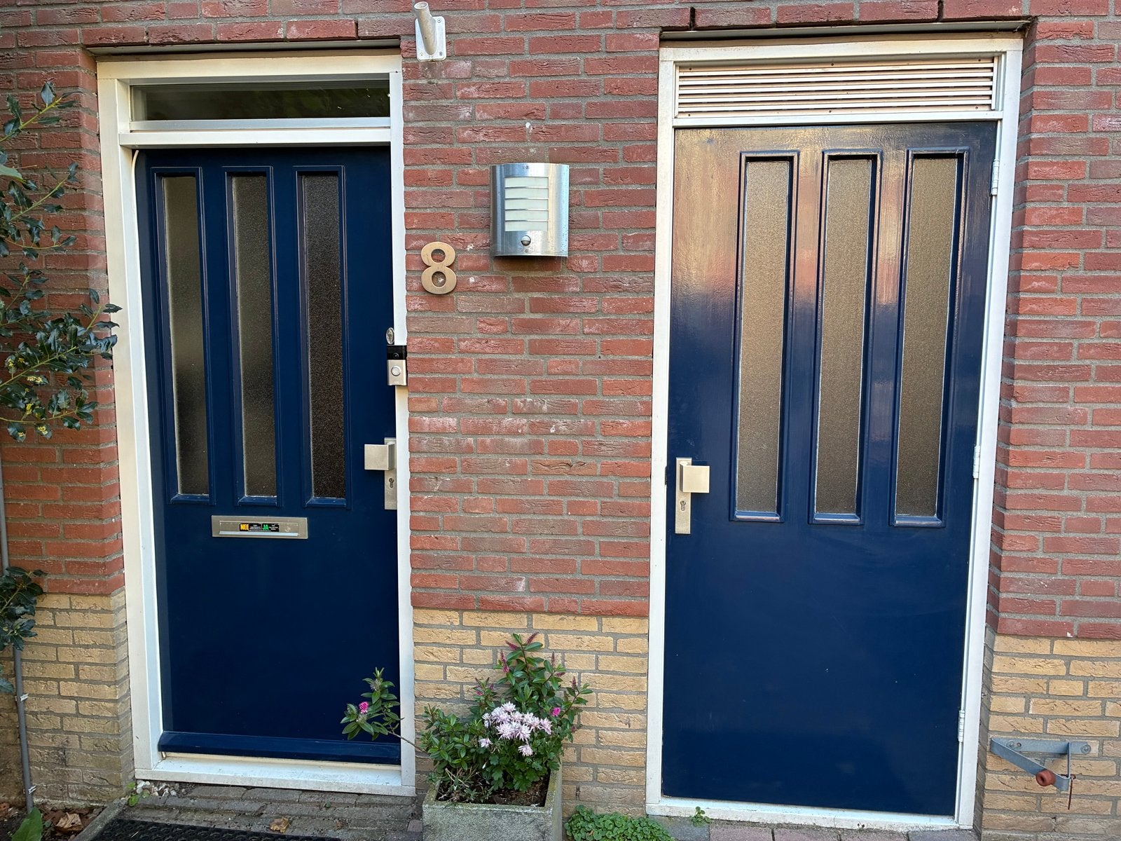 Donkerblauwe buitendeuren, Ophalen, Gebruikt, 80 tot 100 cm, Buitendeur