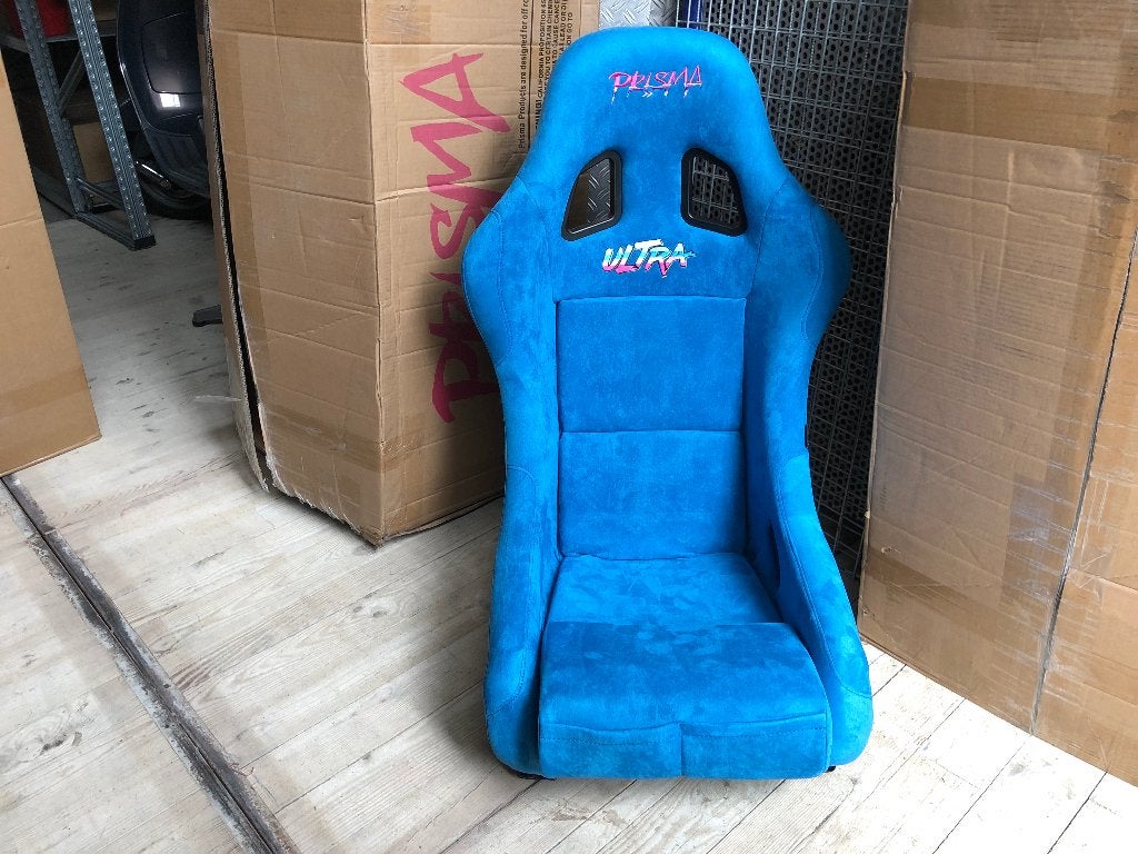 NRG Prisma Ultra Alcantara Blauw Kuipstoel Sportstoel, Auto diversen, Ophalen of Verzenden