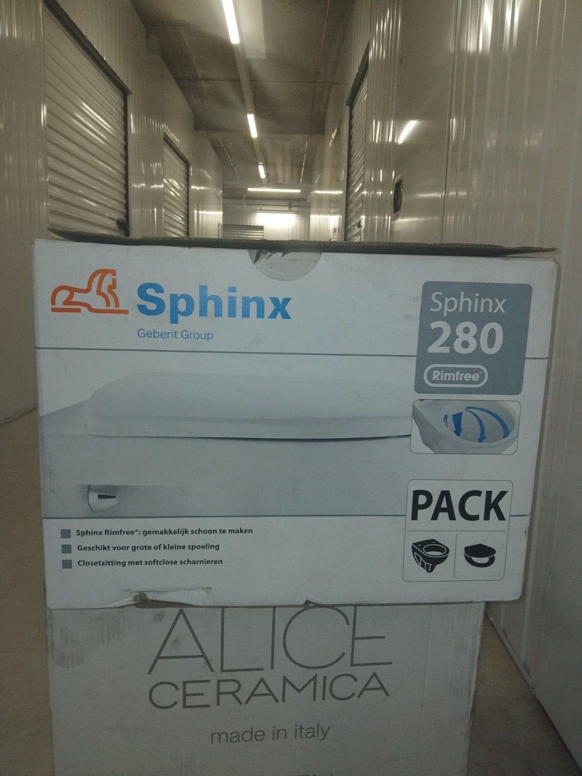 Sphinx 280 Rimfree Toilet met bril, Ophalen of Verzenden, Nieuw, Toilet