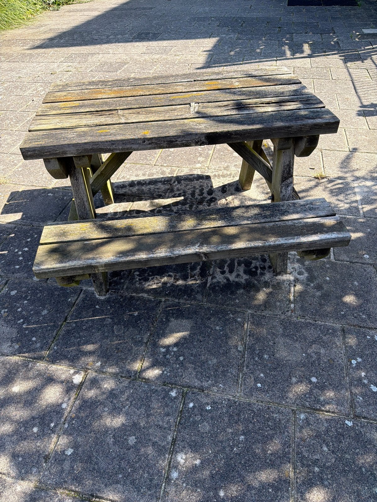 2 Kinder picknicktafels van hout, Tuin en Terras, Gebruikt, Rechthoekig, Hout, Ophalen