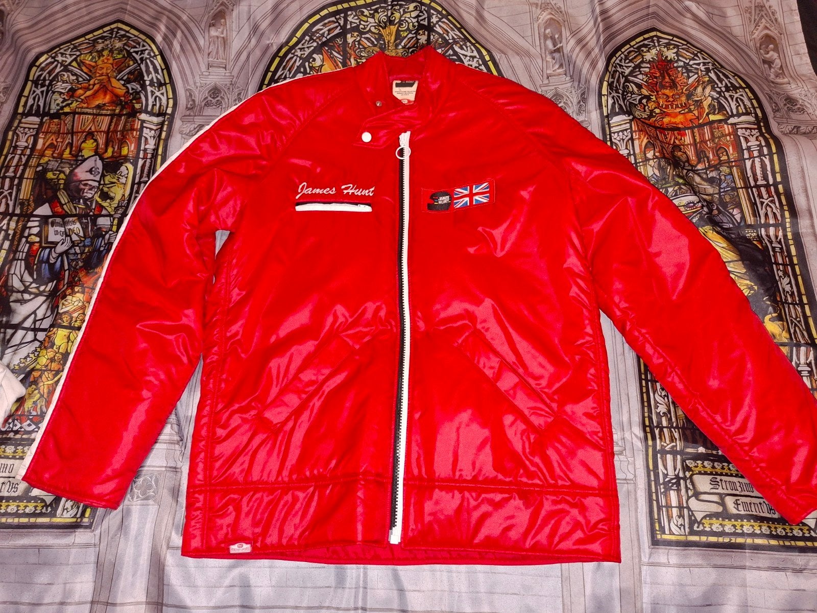 James Hunt, Formule1, F, James Hunt Racing jas., Kleding | Heren, Ophalen, Zo goed als nieuw, Maat 56/58 (XL), Rood