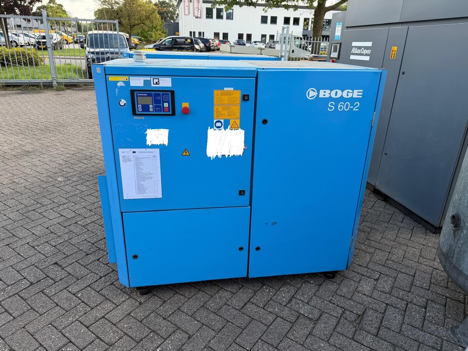 Boge S60-2 compressor 45 KW, Doe-het-zelf en Verbouw, 100 liter of meer, Ophalen, Zo goed als nieuw, Minder dan 200 liter/min