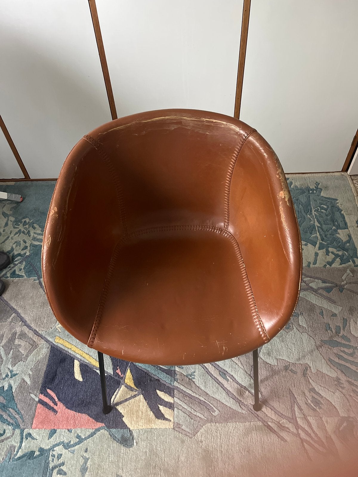 Zuiver stoel - Feston zwaar beschadigd, zit heerlijk, Huis en Inrichting, Stoelen, Ophalen, Gebruikt, Bruin, Leer