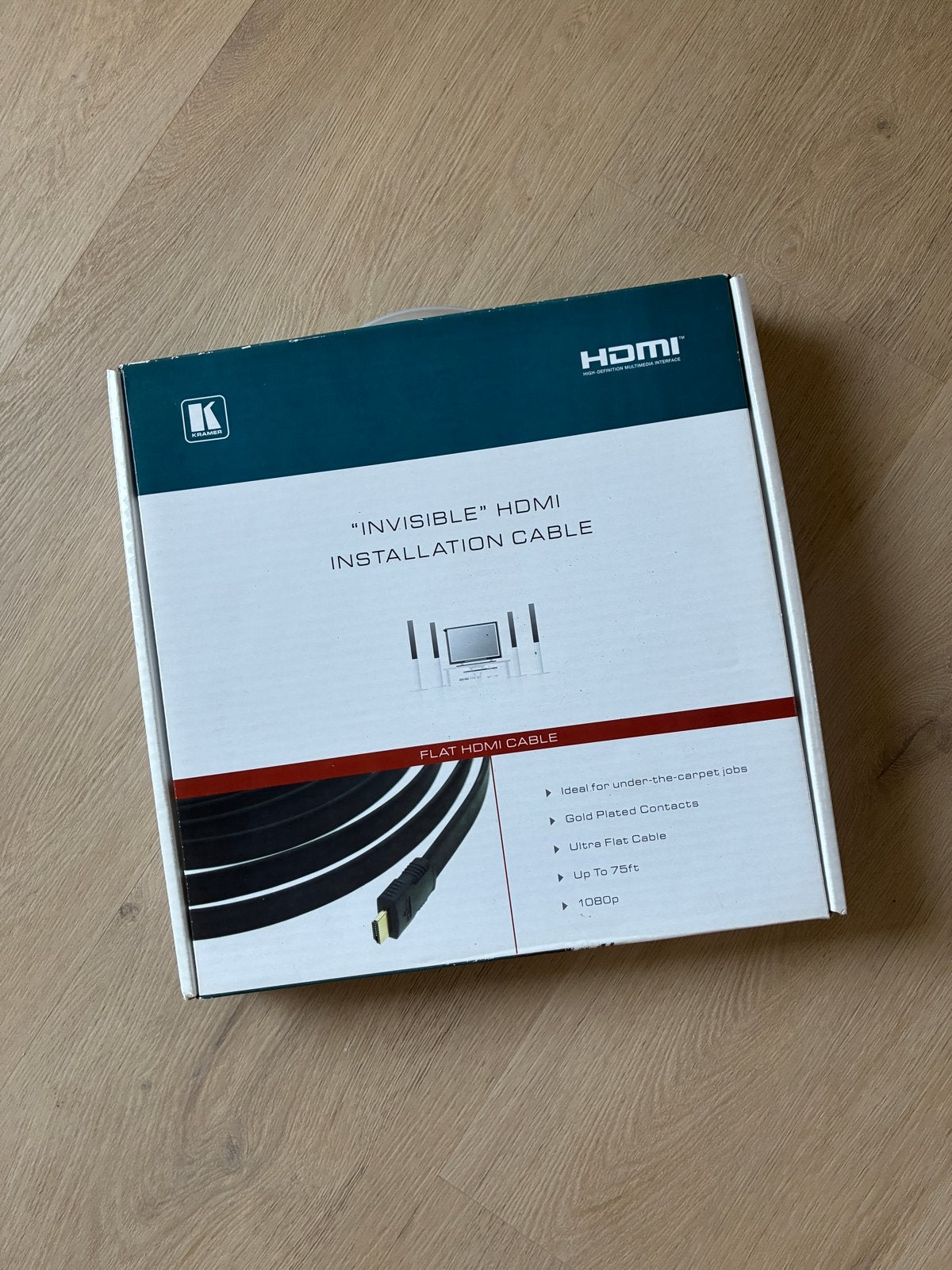 Kramer FLAT HDMI-kabel 10m, Audio, Tv en Foto, Ophalen, Nieuw, 10 meter of meer, HDMI-kabel