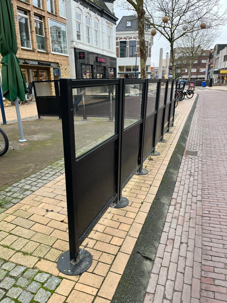 Terrasschermen - 20x 106x150cm, 2x 156x150cm, Ophalen, Gebruikt, Overige materialen
