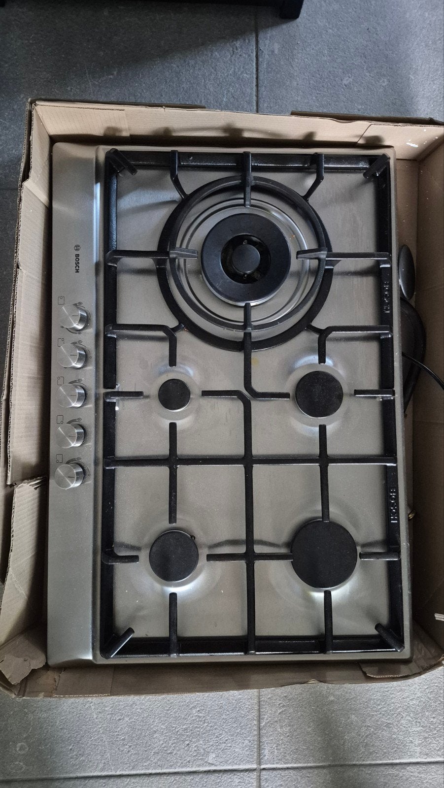 Bosch gasfornuis met 5 kookzones - gebruikt, Ophalen, Inbouw, Gas, 5 kookzones of meer