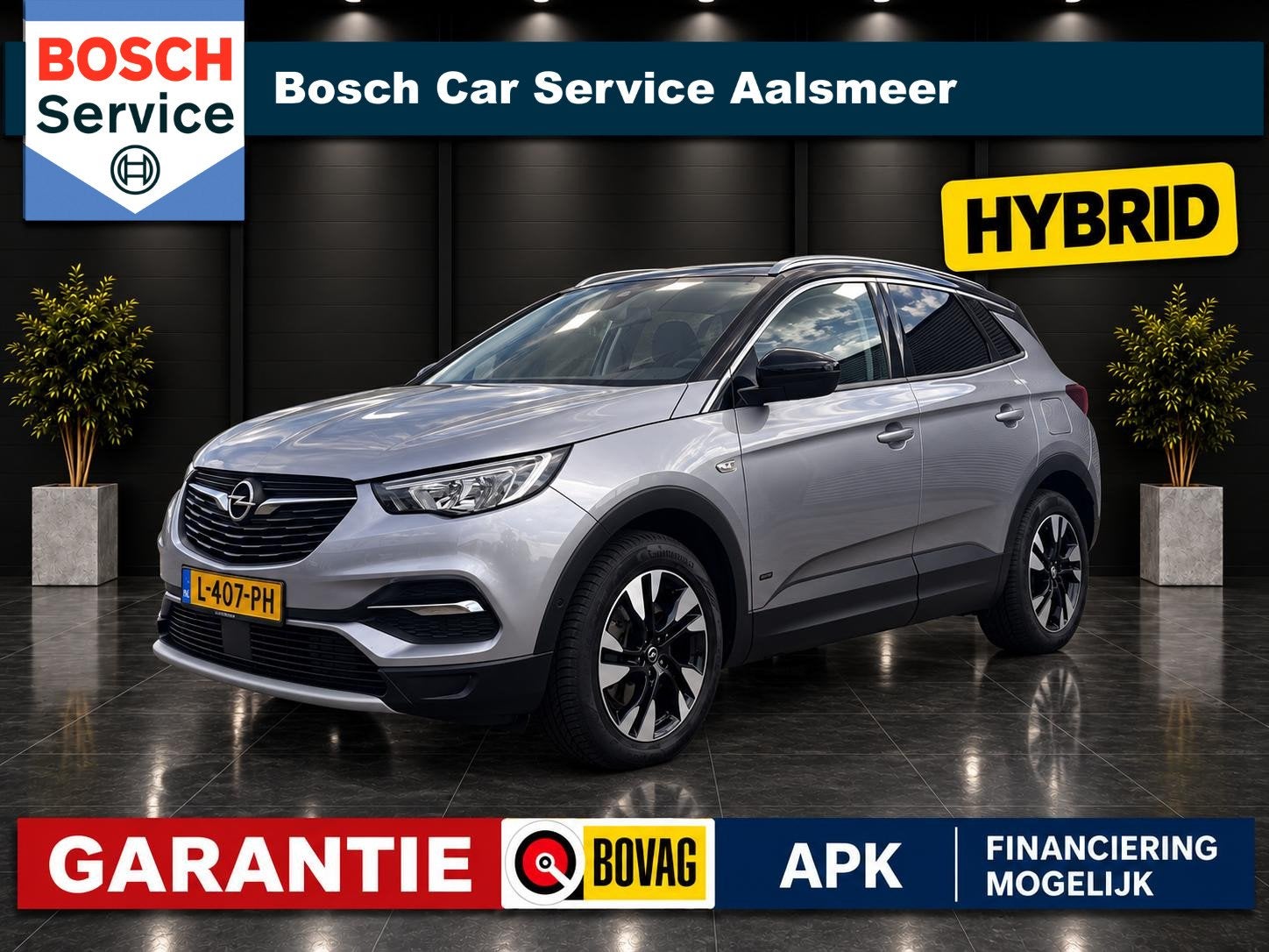 Opel Grandland X 1.6 Turbo Hybrid4 Elegance / NAP / CRUUISE, Automaat, 4 cilinders, Leder en Stof, Bedrijf