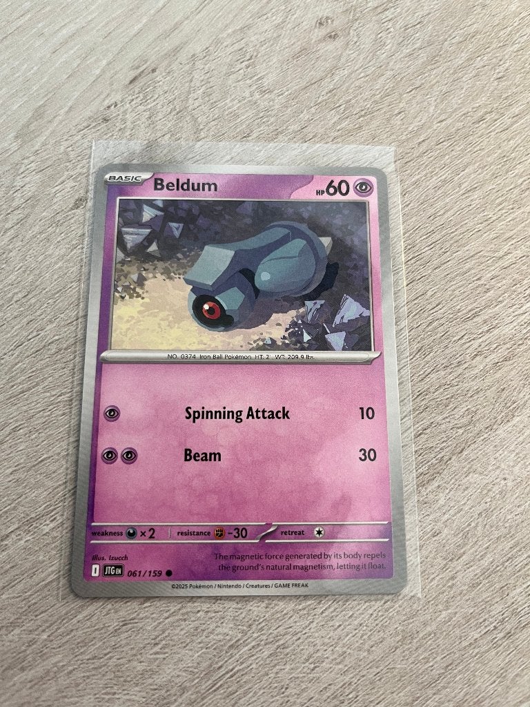 Beldum 061/159 Journey Together | Pokémon Kaart, Ophalen of Verzenden, Nieuw, Losse kaart