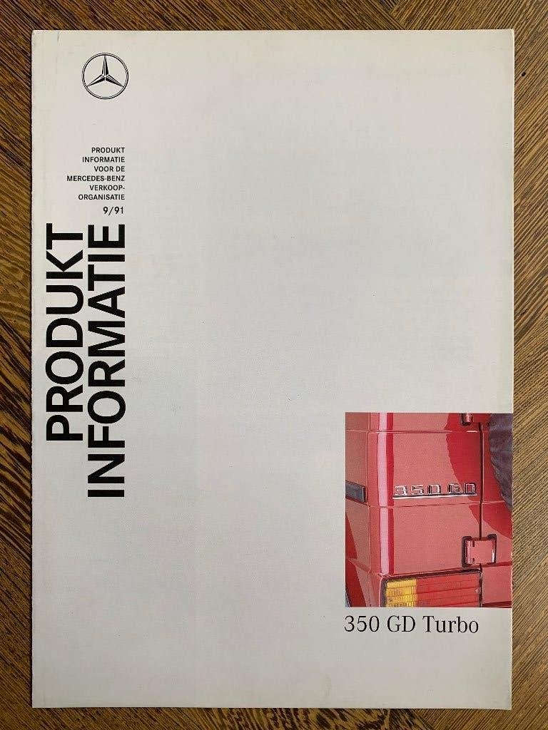 Brochure folder Mercedes-Benz 350 GD Turbo 1991 nieuwstaat!, Nieuw, Mercedes-Benz, Mercedes, Ophalen of Verzenden