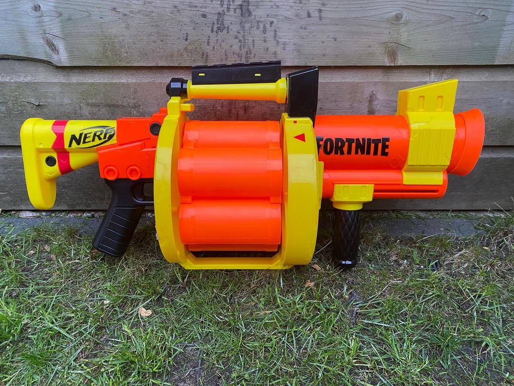 Nerf Fortnite GL Blaster met 5 raketten, Ophalen of Verzenden, Zo goed als nieuw