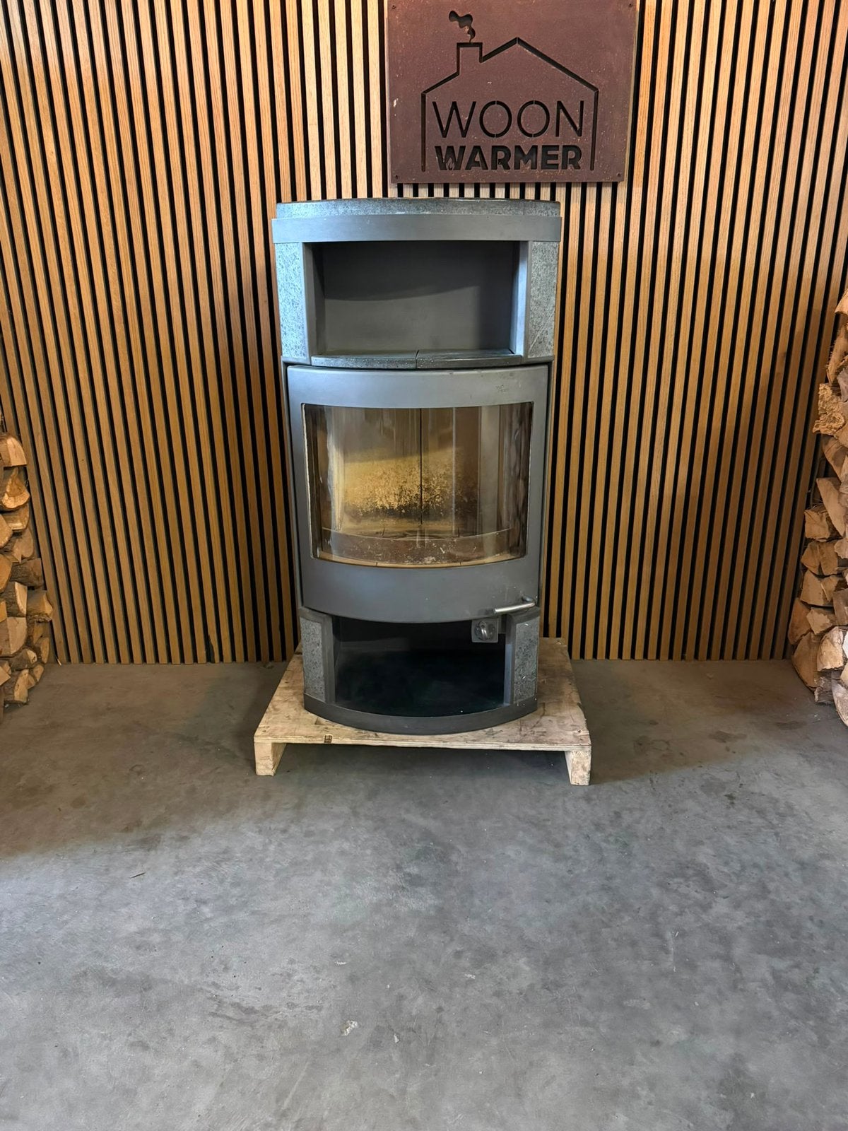 26072 Speksteenkachel BK 8kw, Huis en Inrichting, Kachels, Ophalen, Info@woonwarmer.nl, Gebruikt, Houtkachel